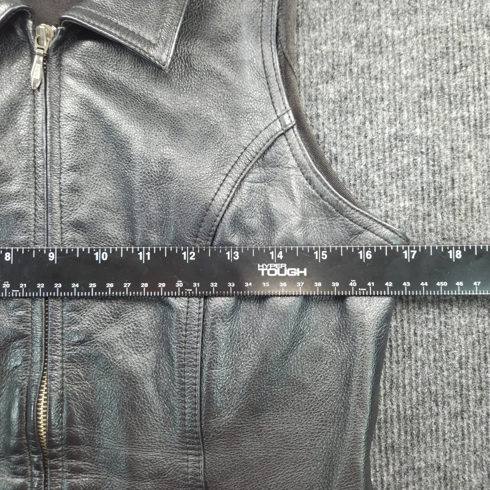 Wilsons Leather Womens Black Leather Front Zip Vest Size M - Picture 9 of 11